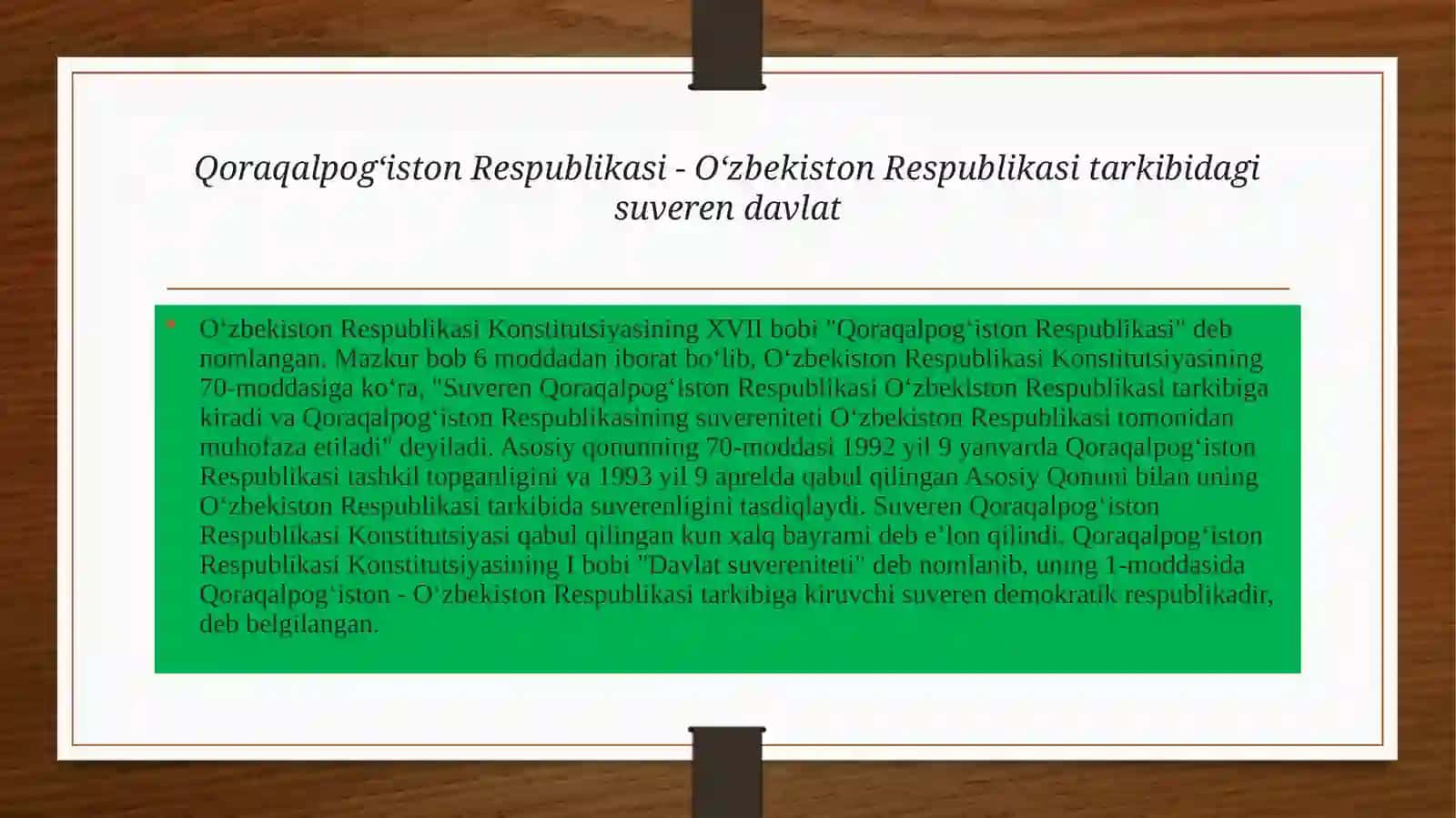 Qoraqalpog’iston Respublikasi 3