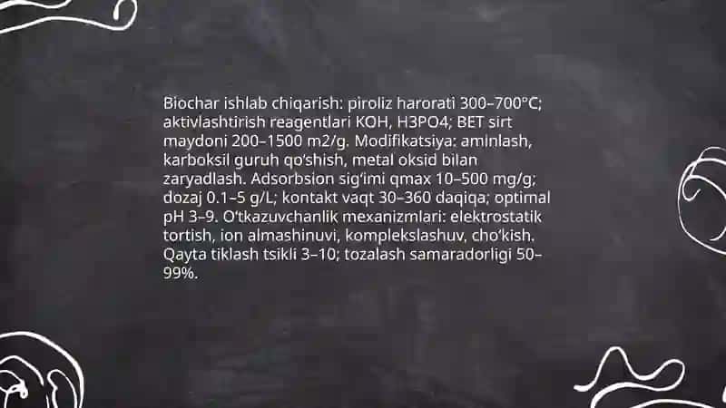 Tuproq va suvning ifloslanishida ion bog'lanishi birikmalarini aniqlash va ulardan tozalash usulini ishlab chiqish 3
