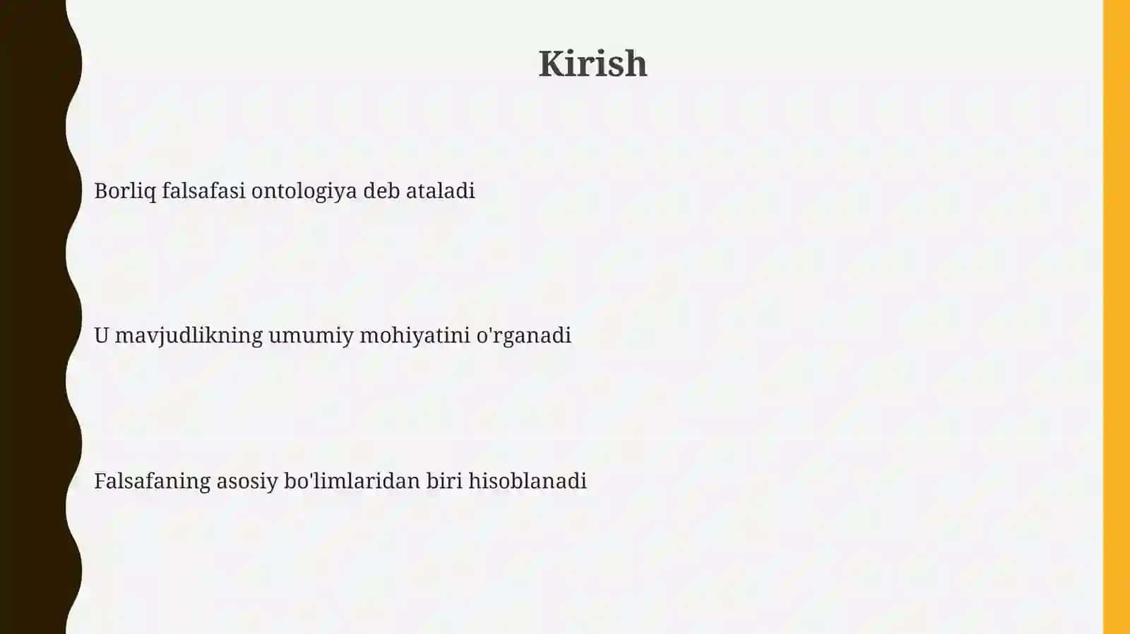 Borliq falsafasi (Ontologiya) 3