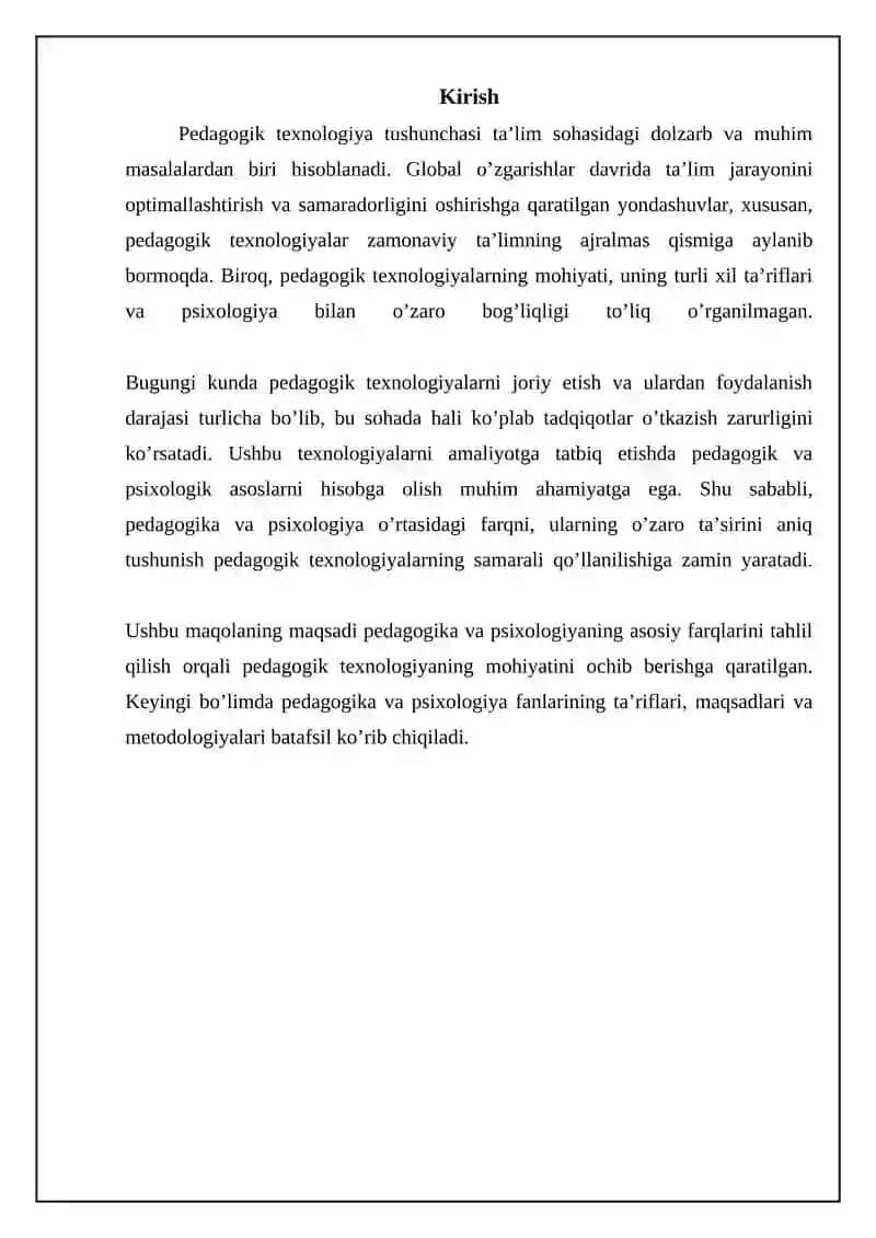 Pedagogika va psixologiya: Ta'riflar va asosiy tushunchalar 3