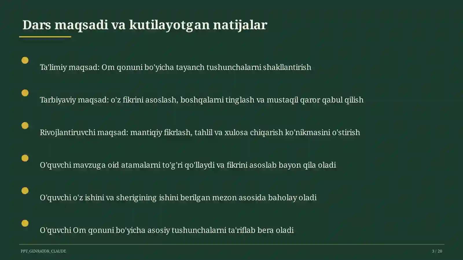 Om qonuni (8-sinf) 3