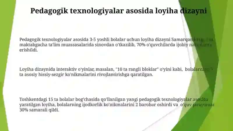 Maktabgacha ta'lim tashkilotlarida pedagogik texnologiyalar asosida loyihalashtirish usullari 3