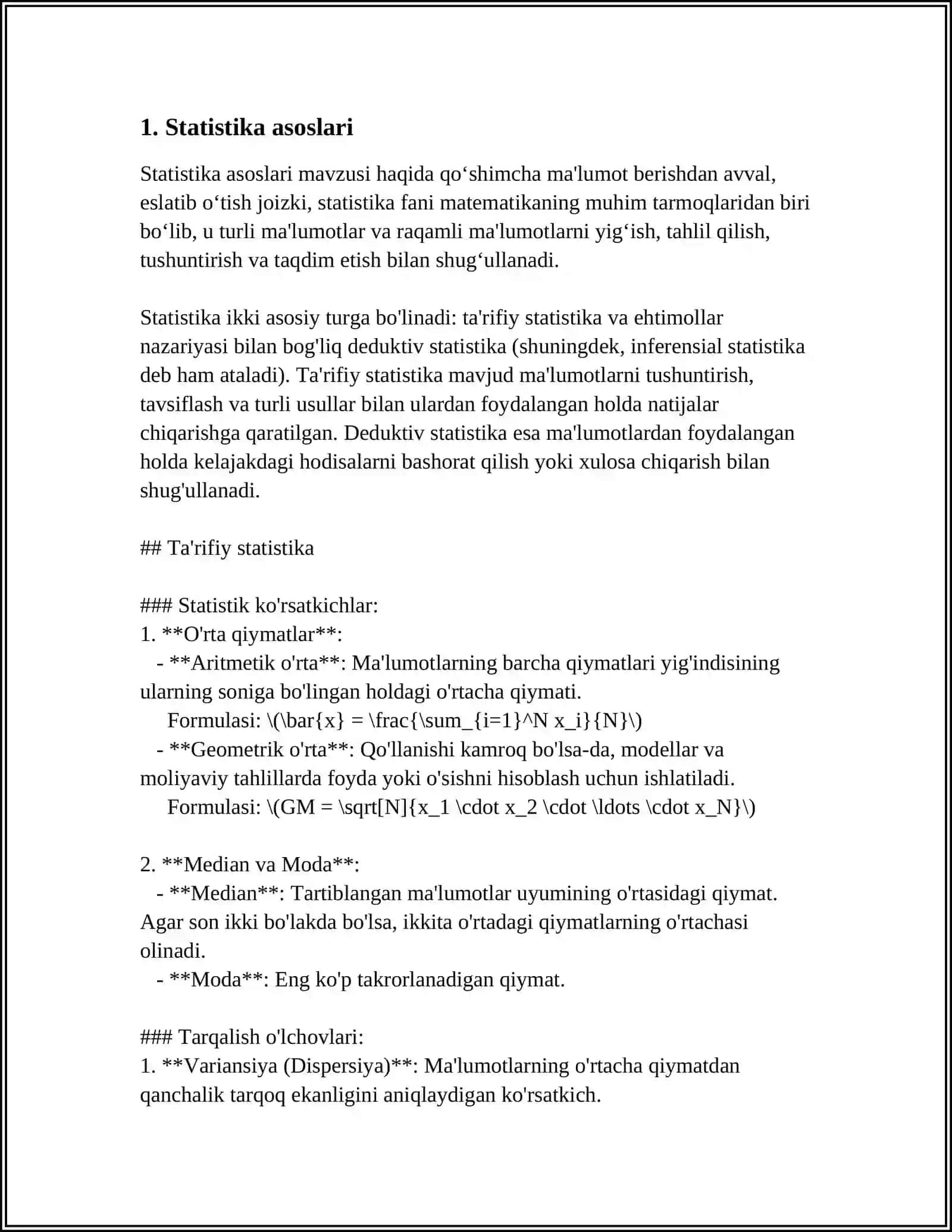 AJRALISH KETISHINING STATISTIK XARAKATERIGA DOIR MASALA YECHISH X KVADRAT USULI ORQALI FENOTIPIK RADIKALLARINI ANIQLASH 3