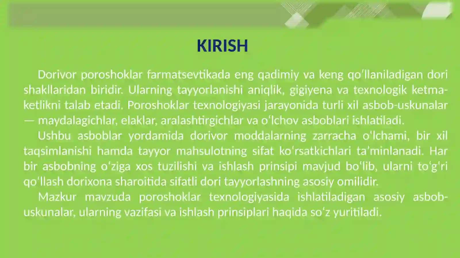 Poroshoklar texnologiyasi 3