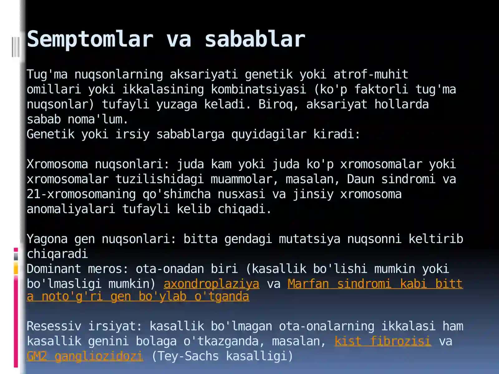 TUG’MA ANOMALIYALAR. CHALA TUG’ILGANLARDAGI BUZILISHLAR 3