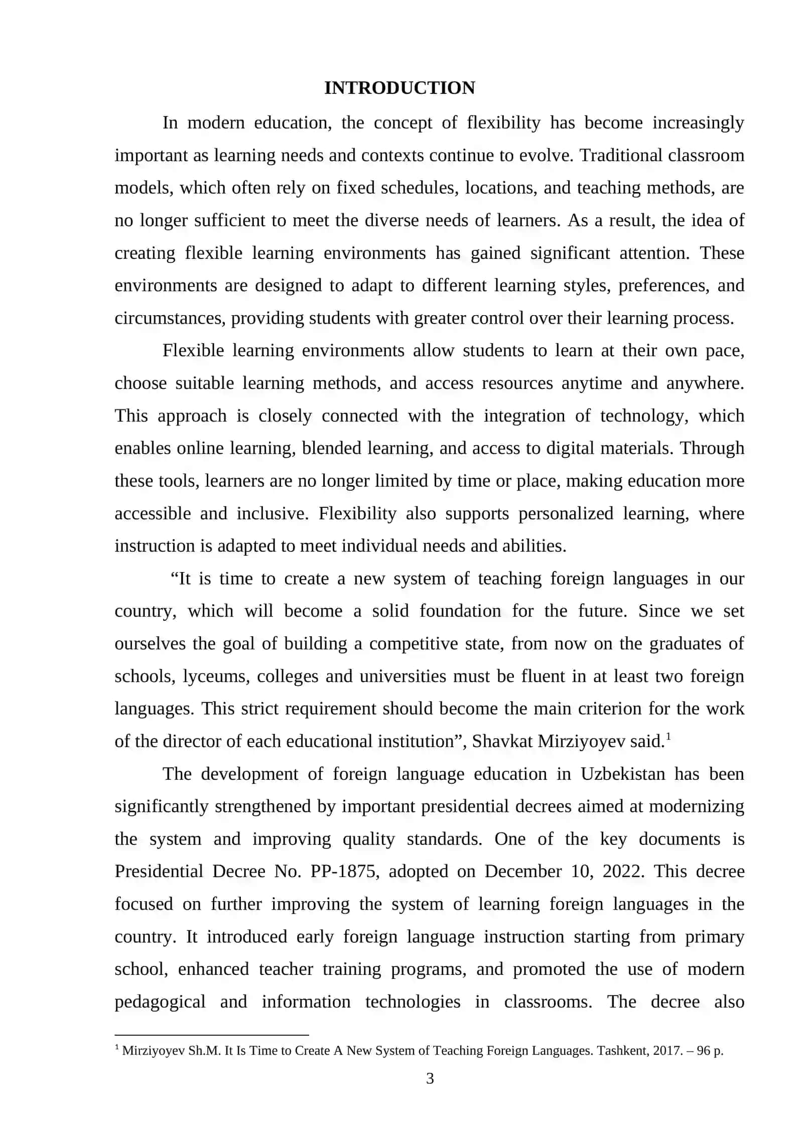 Course Paper on Flexible Learning Environments 3