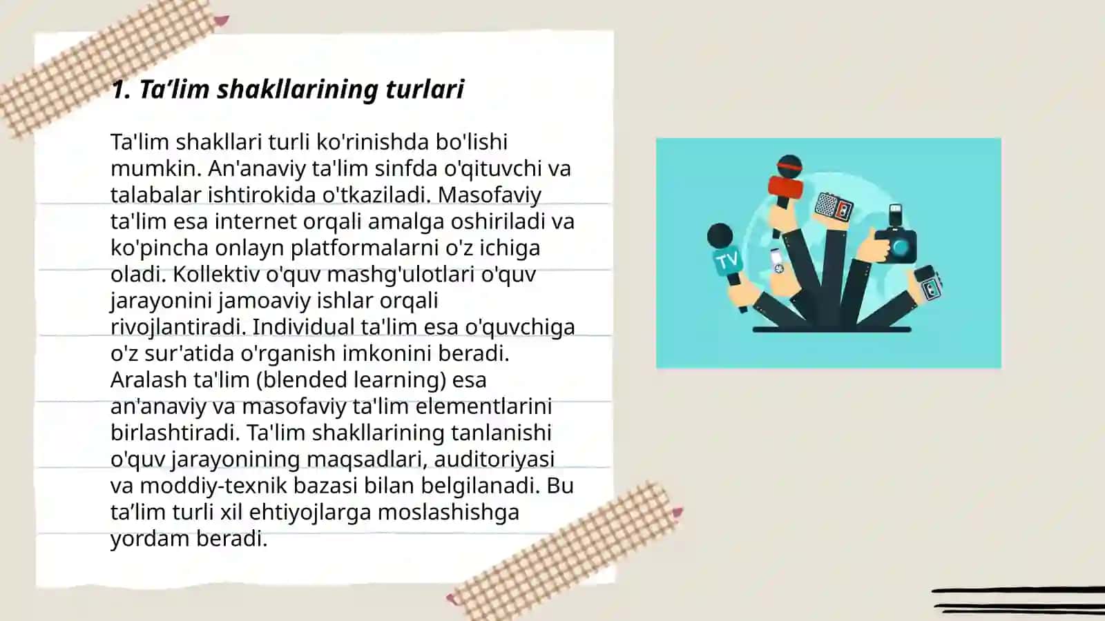 Taʼlim shakllari va jurnalistik taʼlim 3