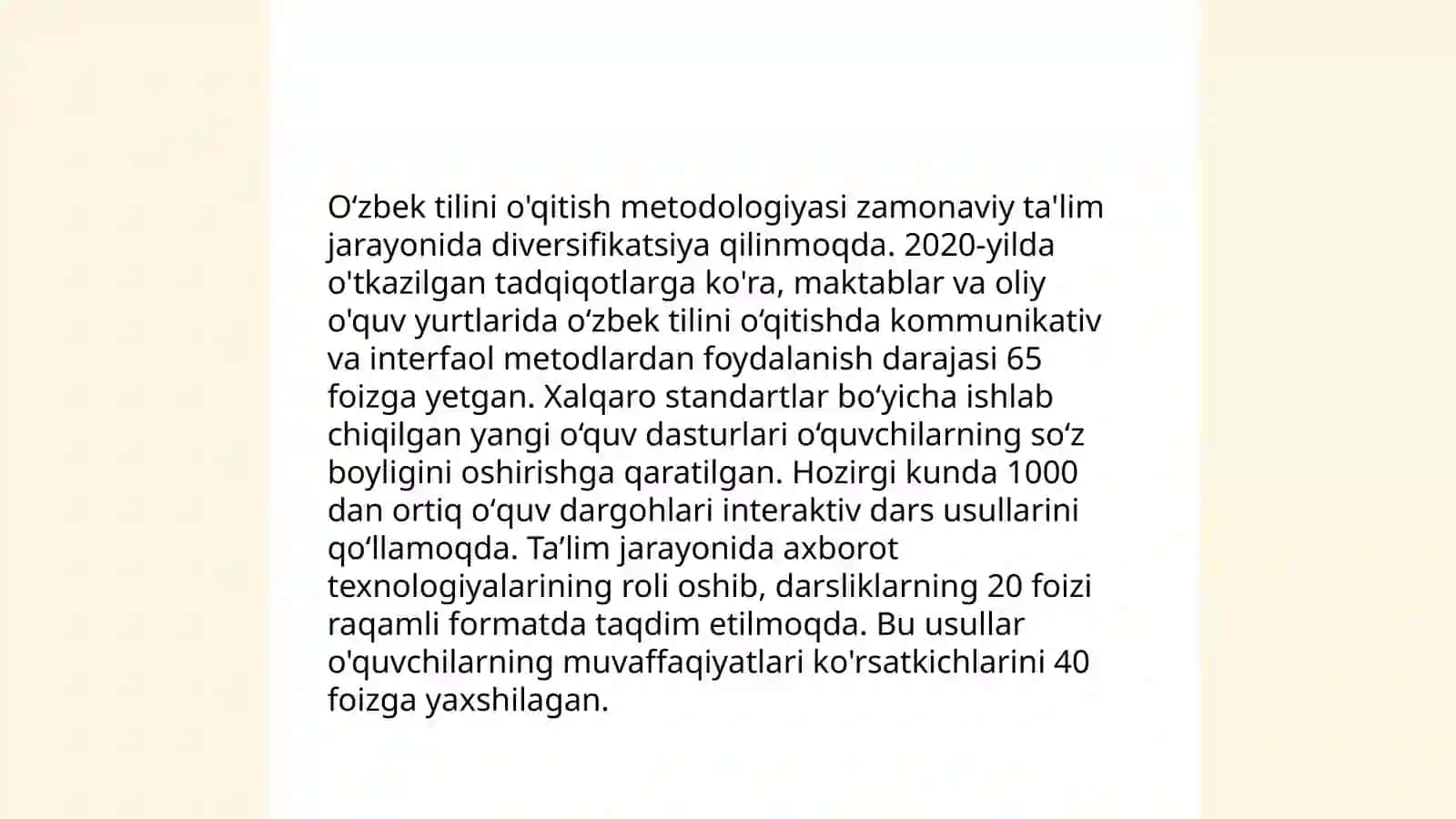 Oʻzbek tiliga oʻqitish tizimini yaratish va takomillashtirish 3