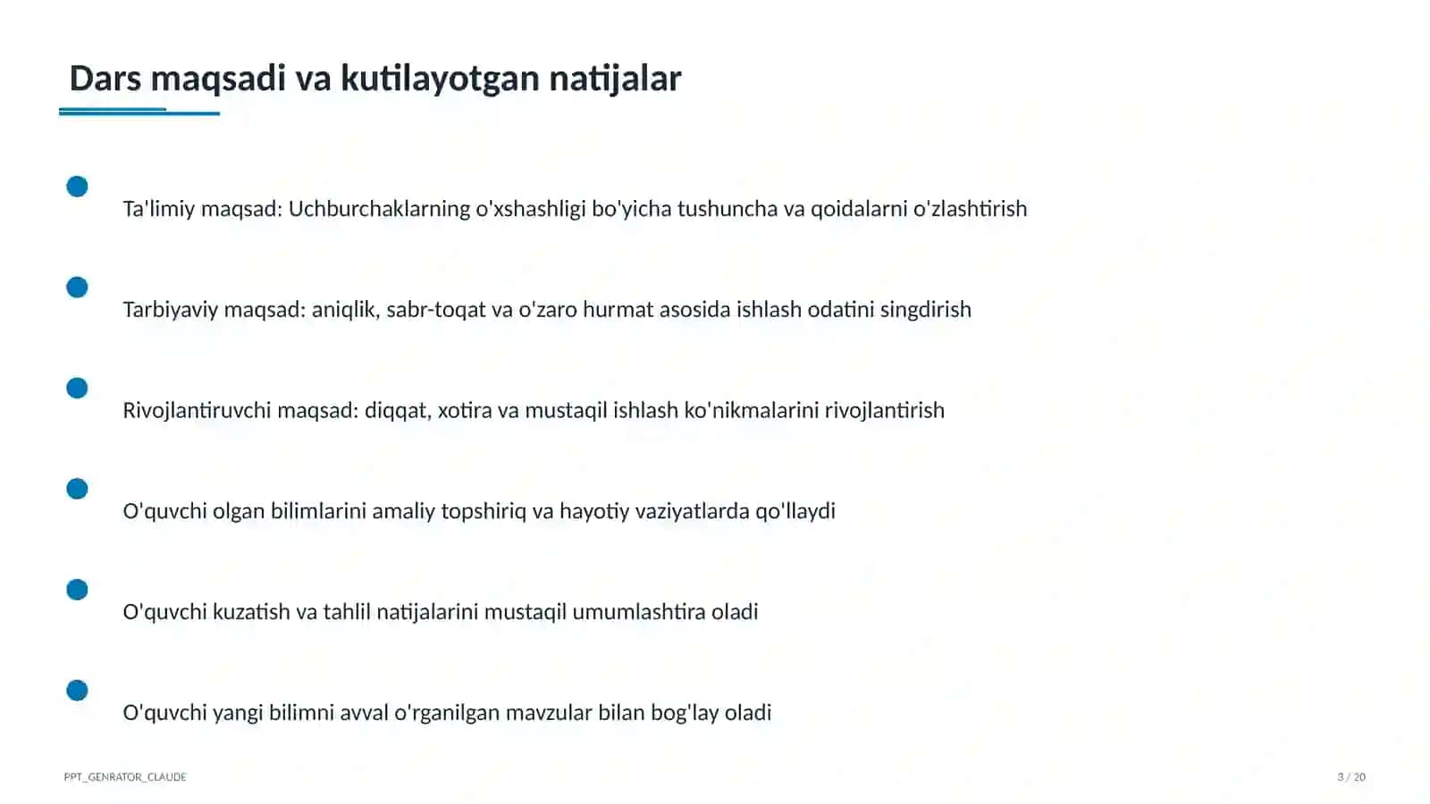 Uchburchaklarning o'xshashligi (8-sinf) 3