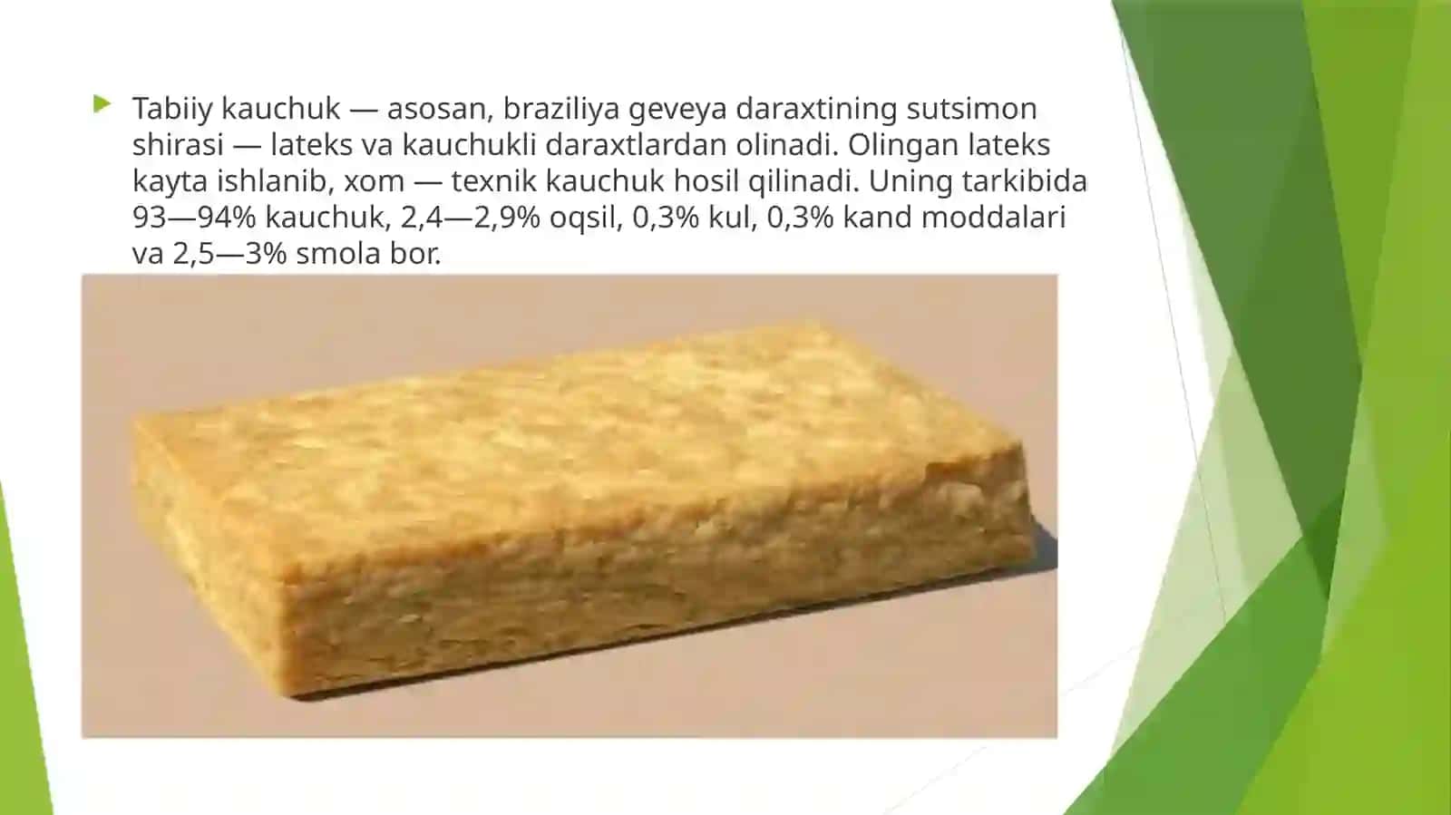 Diyen uglevodorodlari. Kauchuklar 3
