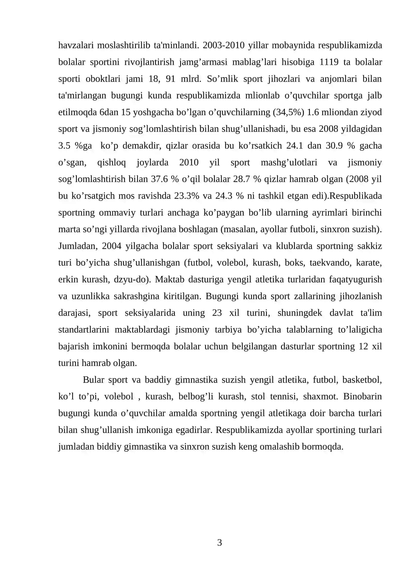 QISHLOQ JOYLARDA BOLALAR SPORTINI RIVOJLANTIRISH TIZIMINI SHAKILLANTIRISH 3