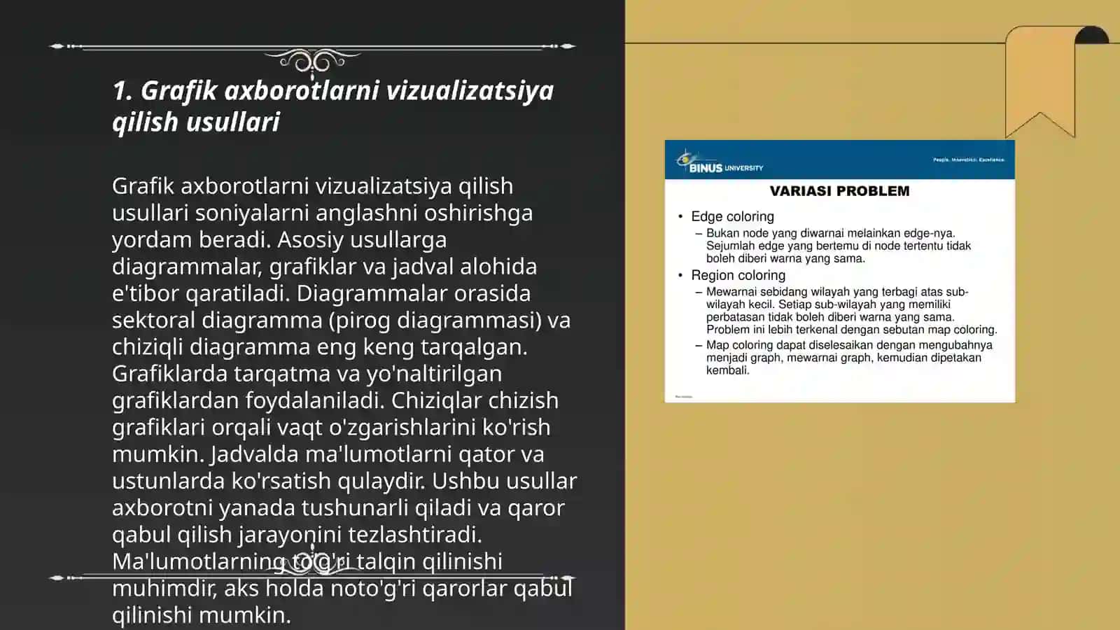 Grafik axborotlarni kodlash va o'lchash 3