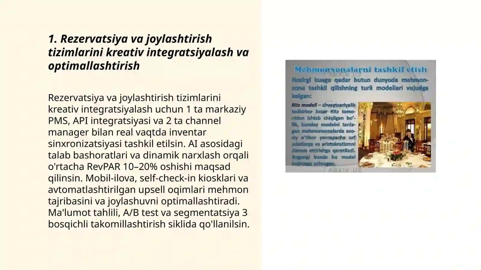 Mehmonxonavarestoranlardajoylashtirishvositalariniboshqarishdakreativfikrlashvaijodkorlik 3