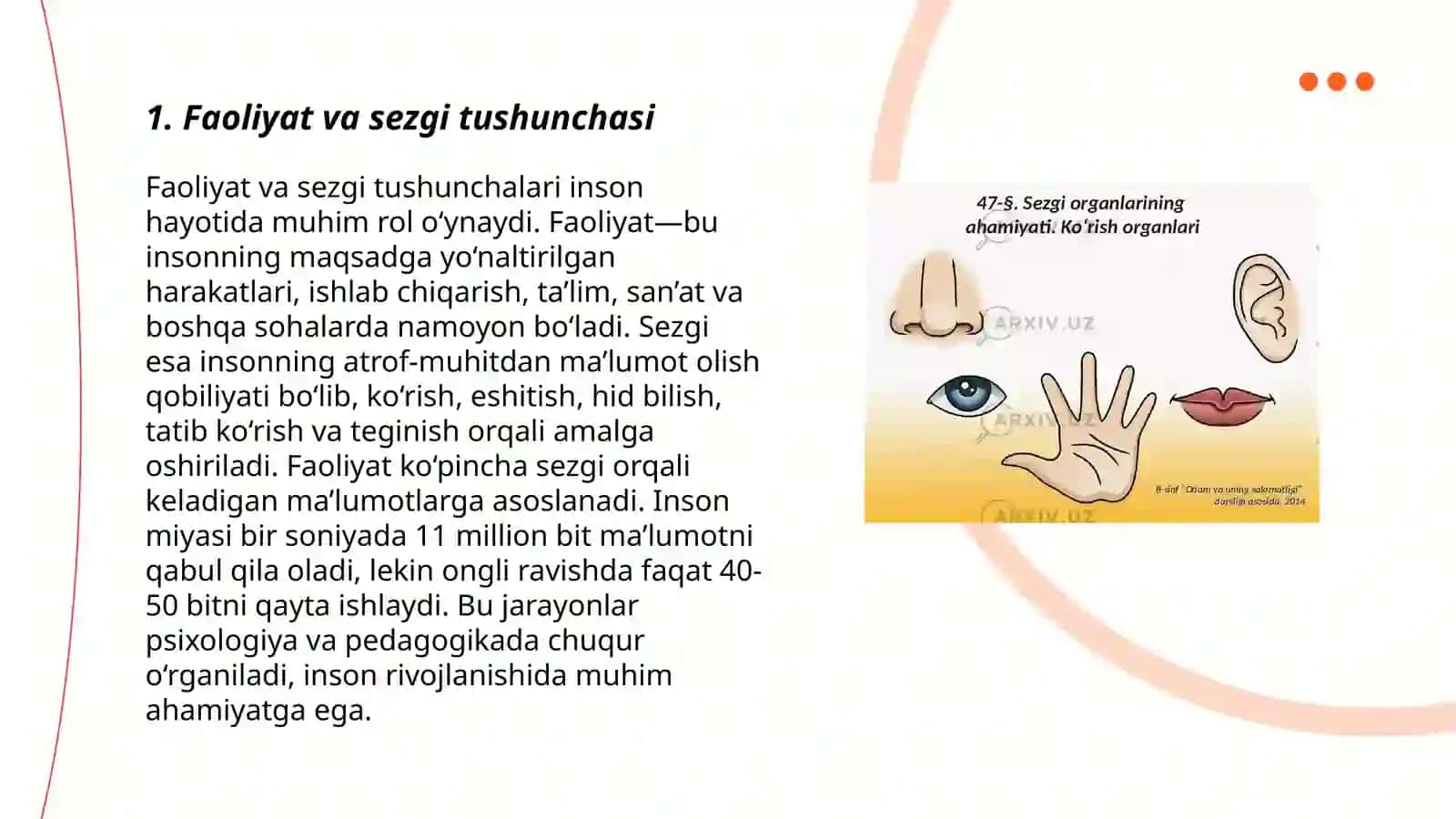 Faoliyat va sezgi 3