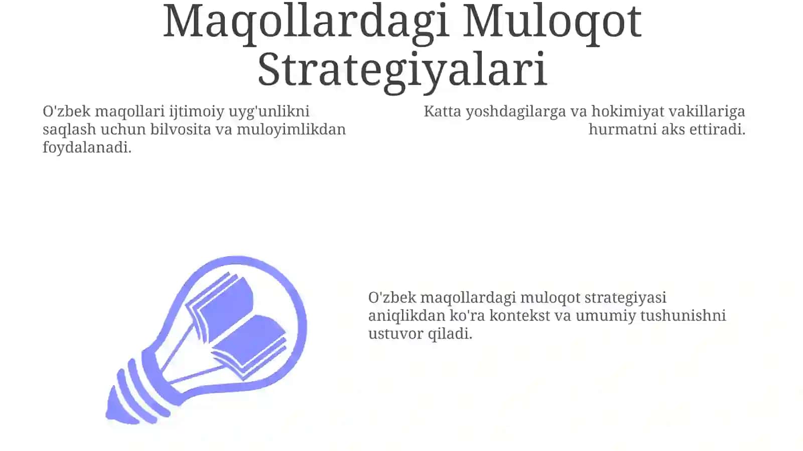 Maqollardagi Muloqot Strategiyalari 3