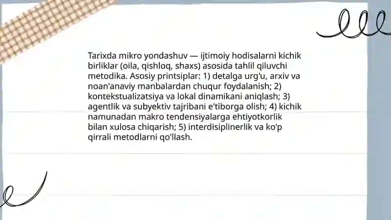 Tarixda mikro va makro yondashuvlar 3