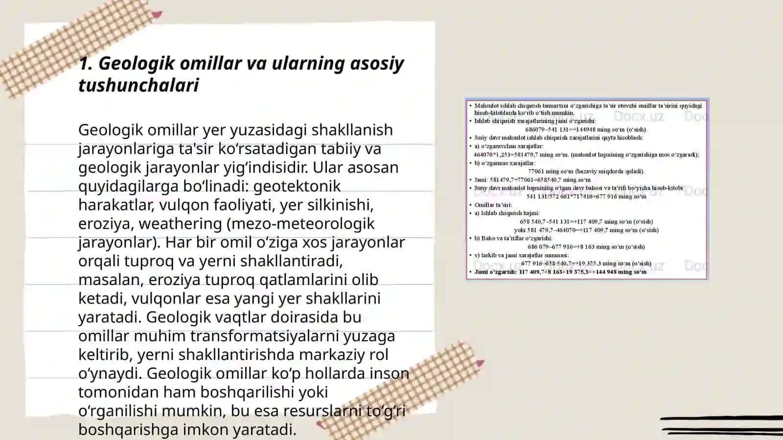 Geoekelogik omillar ularning xususiyatlarini tahlil qilish 3