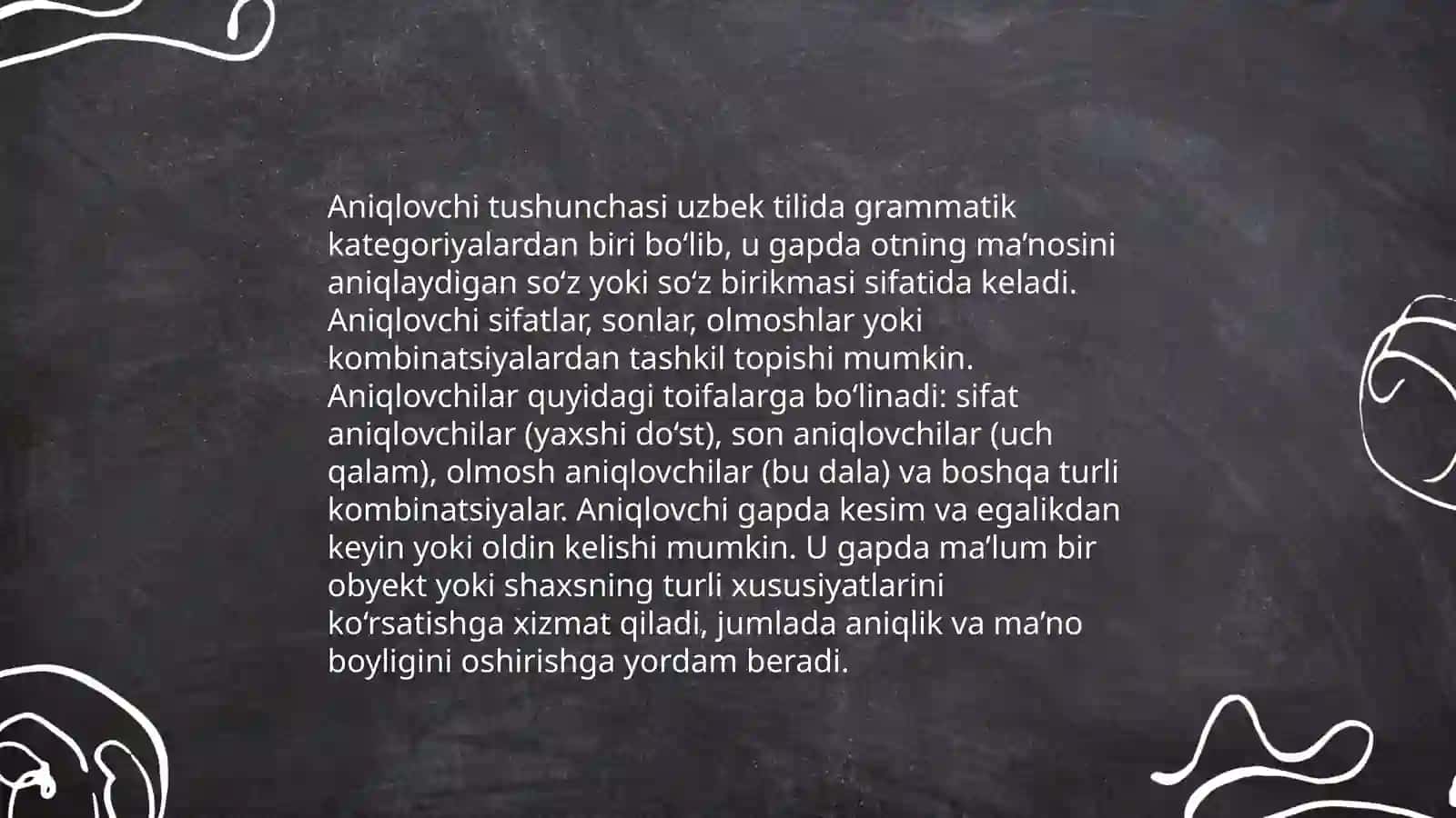 Aniqlovchi 3