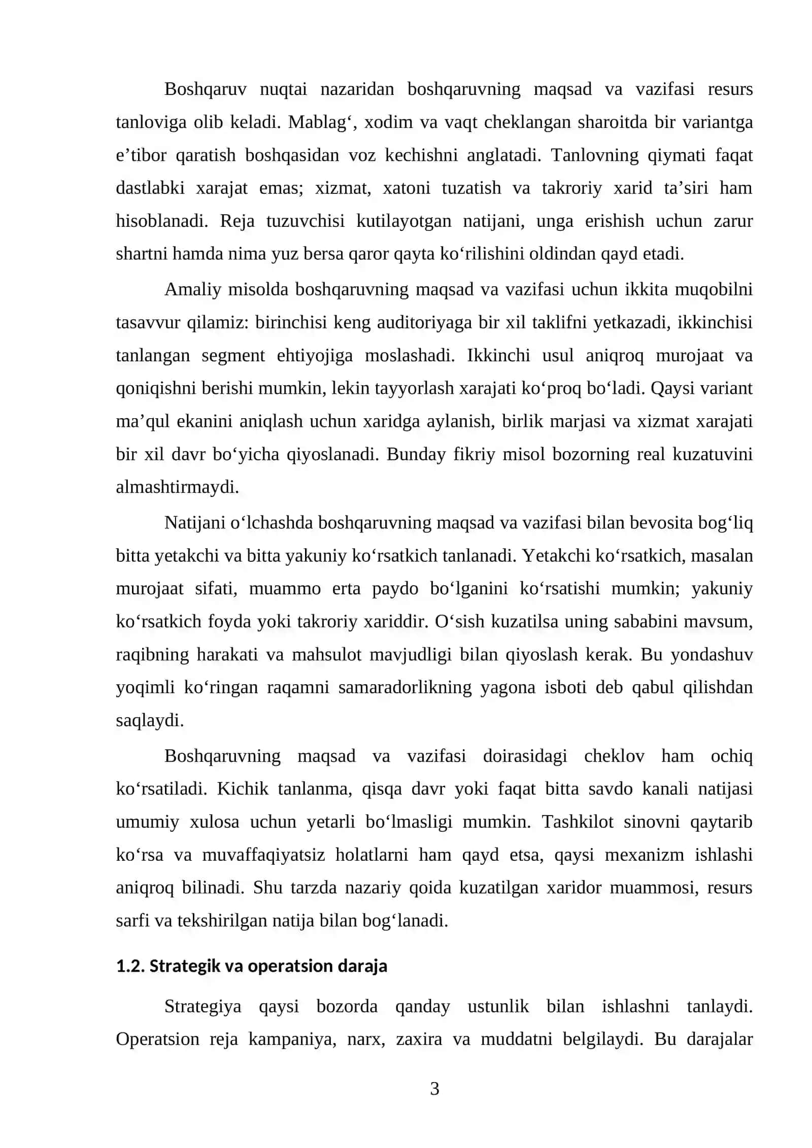 Marketingni tashkil etish va boshqarish 3
