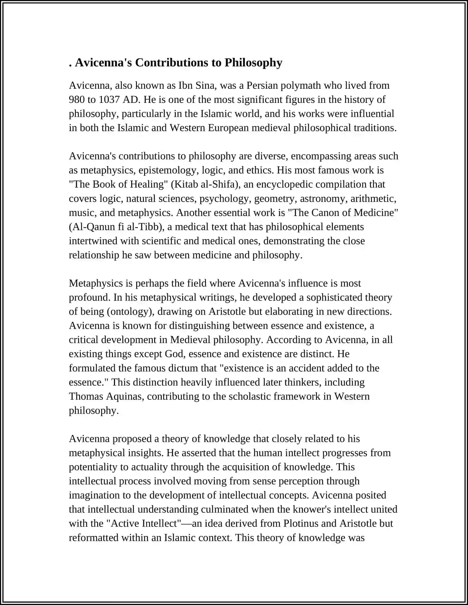 ABOUT AVICENNA THE VERB: TO BE CULTURE PROJECT 3