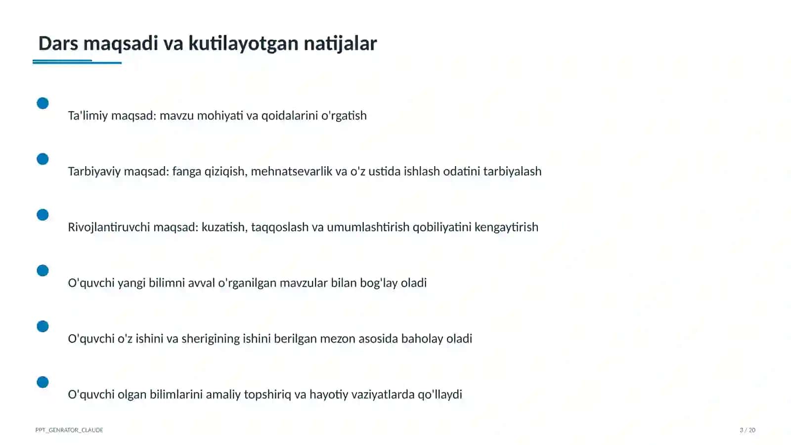 Otlarda son, egalik va kelishik (6-sinf) 3