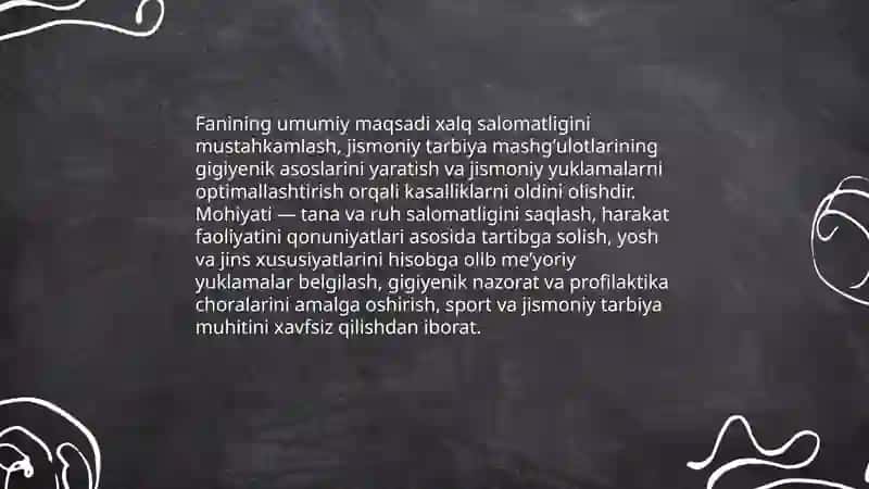 Jismoniy tarbiya gigiyenasi fanining maqsadi hamda vazifalari 3