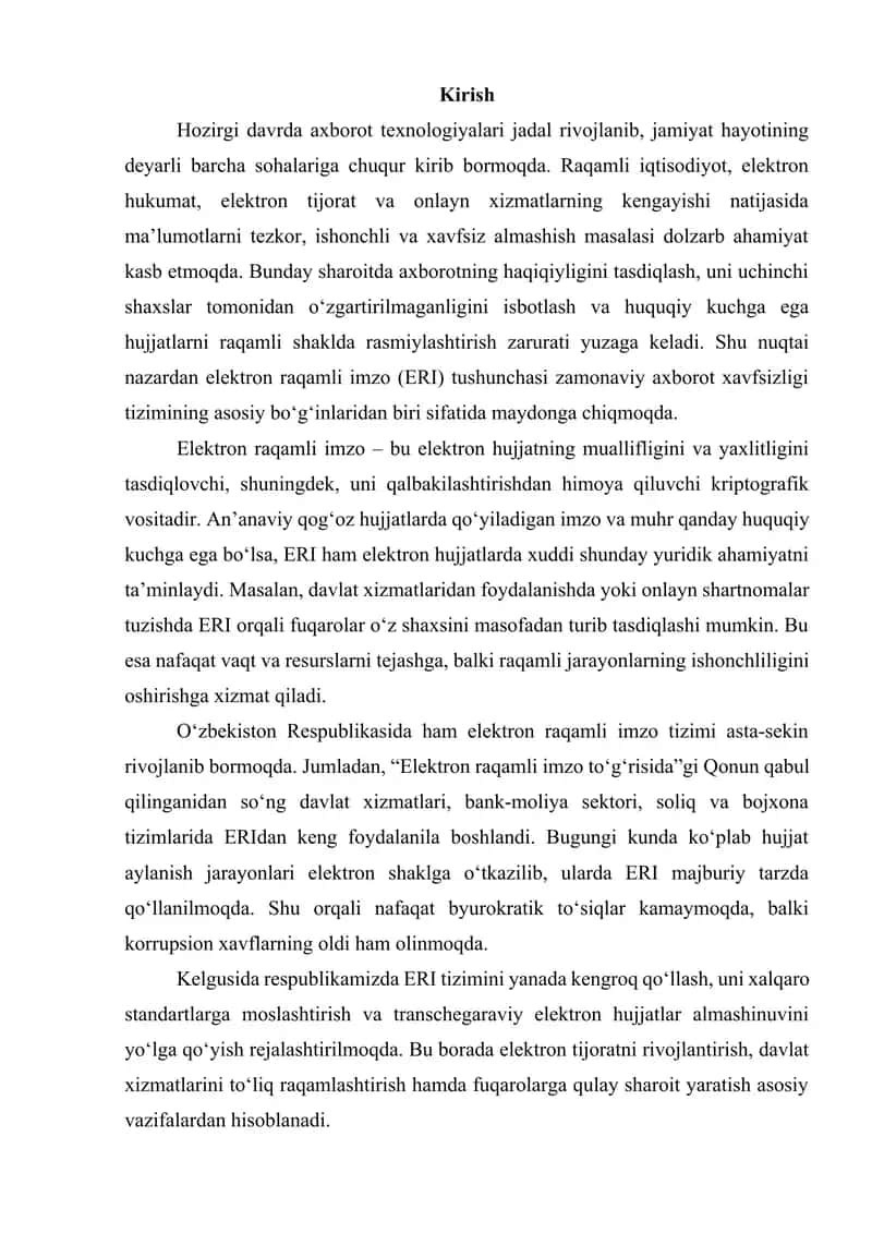 ERI va uni respublikamizda tadbiq qilish xolati 3