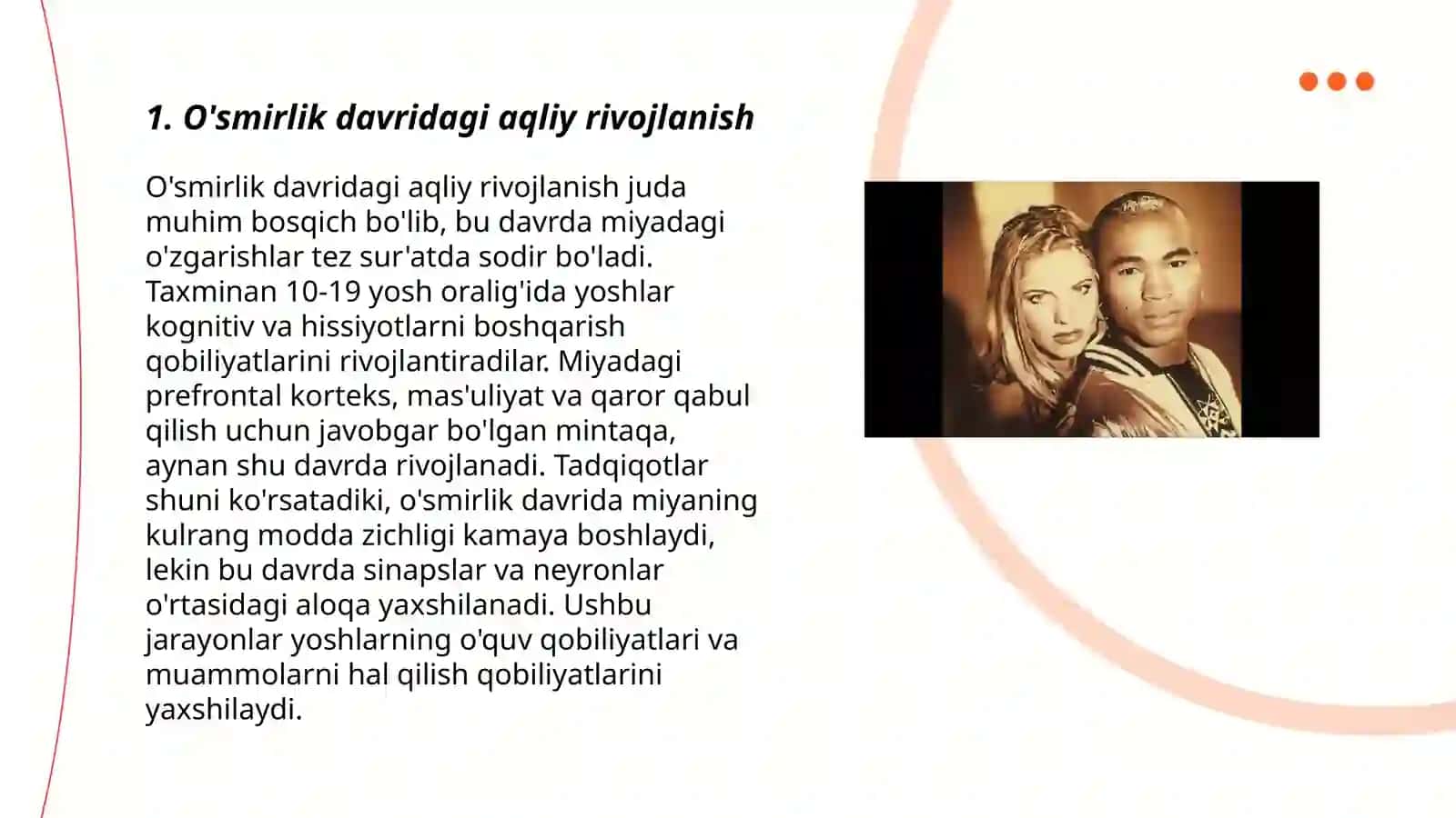 O'smirlik davridagi psixik rivojlanishning umumiy tavsifi 3