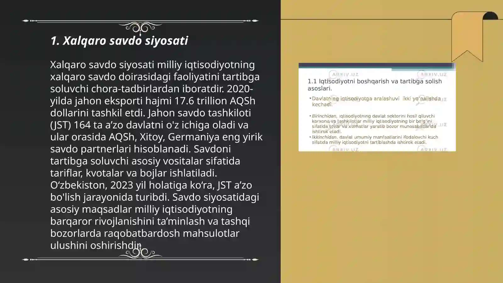 Savdo siyosati 3