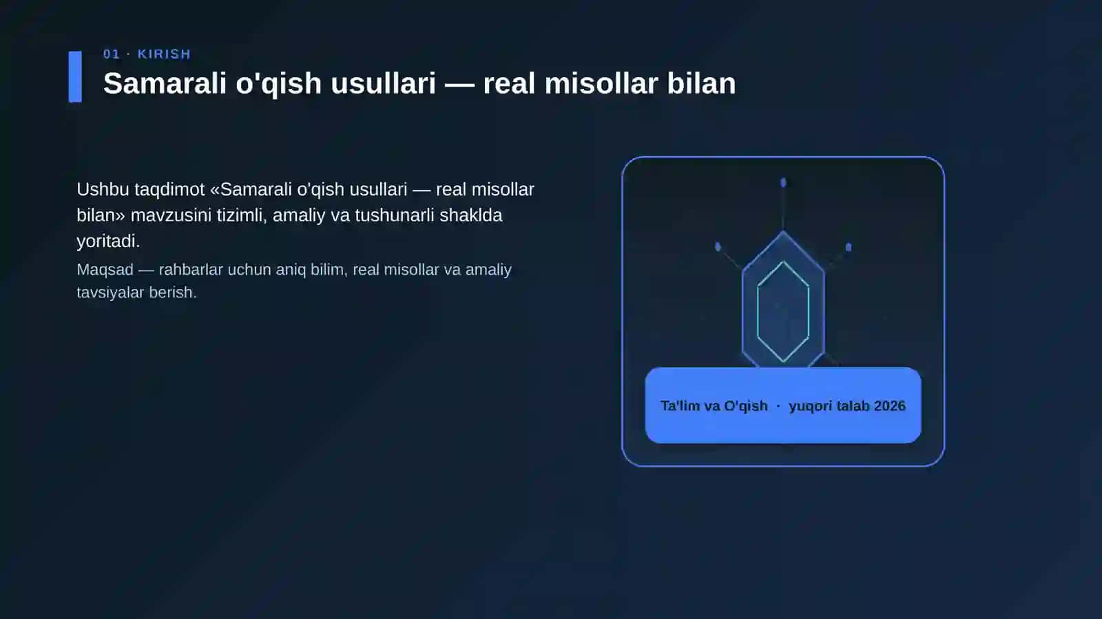 Samarali o'qish usullari — real misollar bilan 3