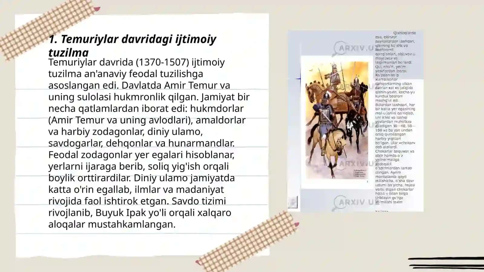 Temuriylar davrida Movaraunnahrda ijtimoiy hayot, Fan va madaniyat 14-15 asrlar 3