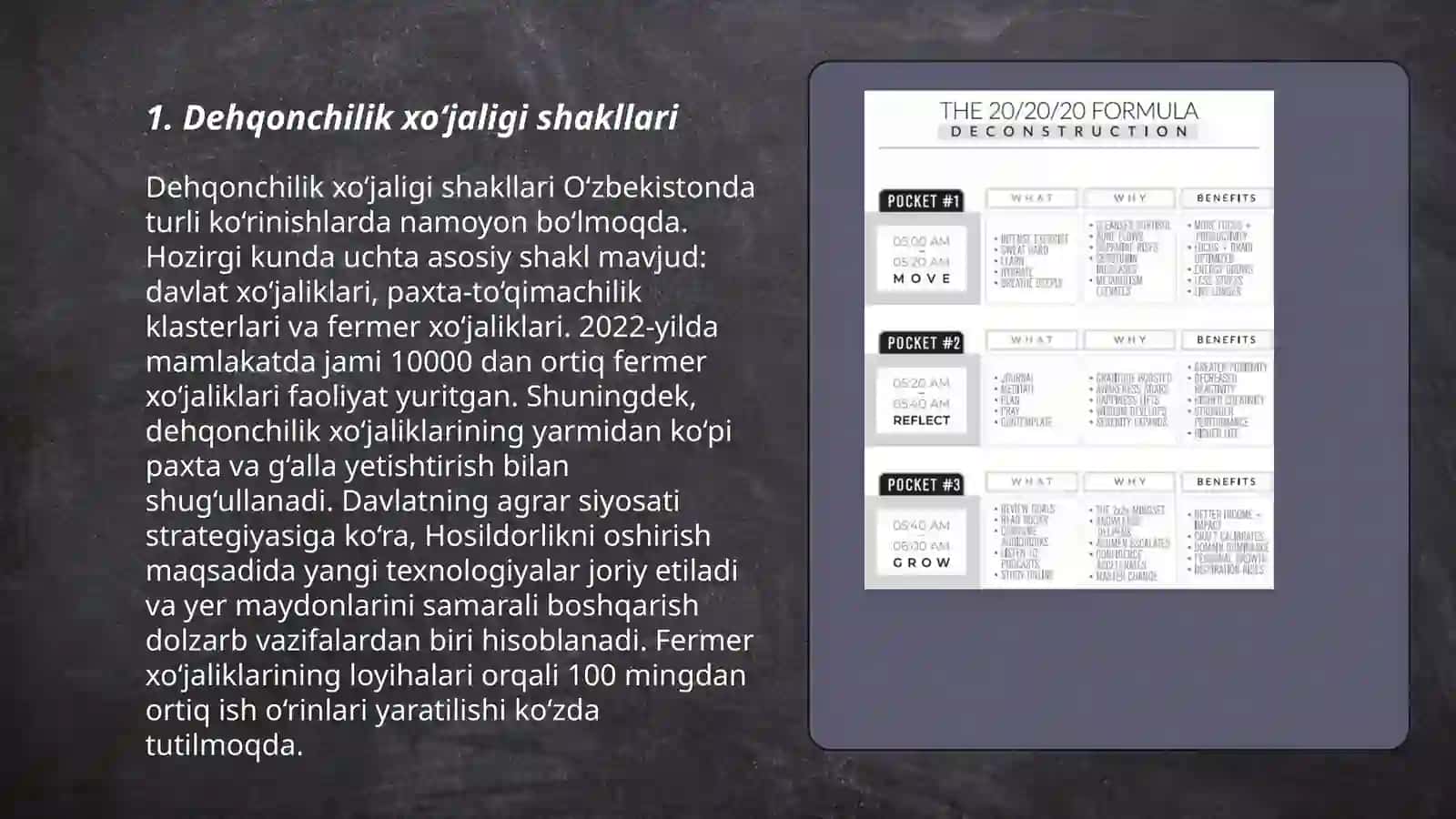 Dehqonchilik xo‘jaligi shakllari 3