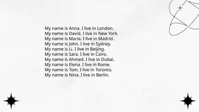 About me. Present simple 3