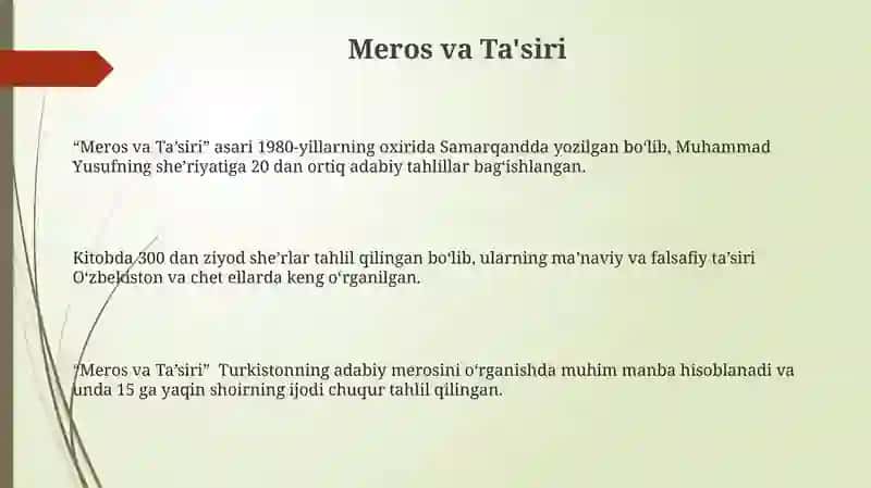 Meros va Ta'siri 3