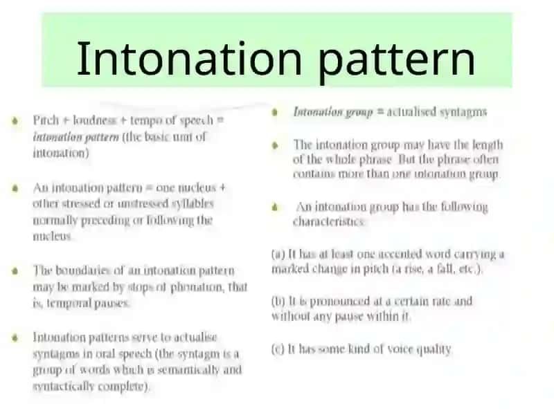 Elements of Intonation group 3