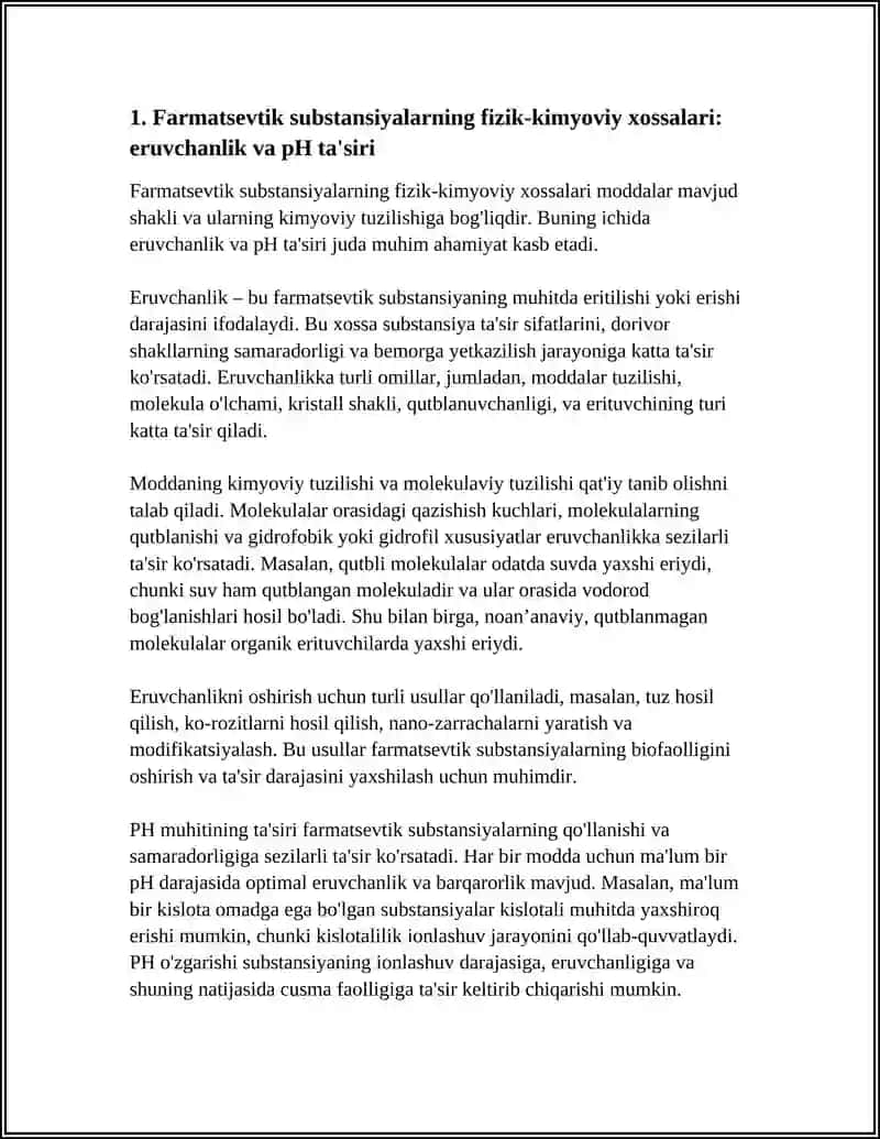 Farmatsevtik Substansiyalarning Fizik-Kimyoviy Xossalari 3