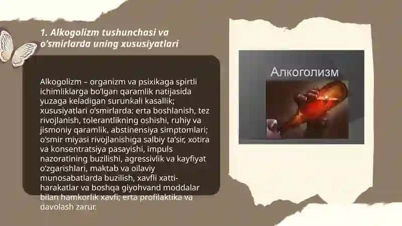 Alkogolizm va uning oʻsmirlarda koʻrinish bosqichlari 3