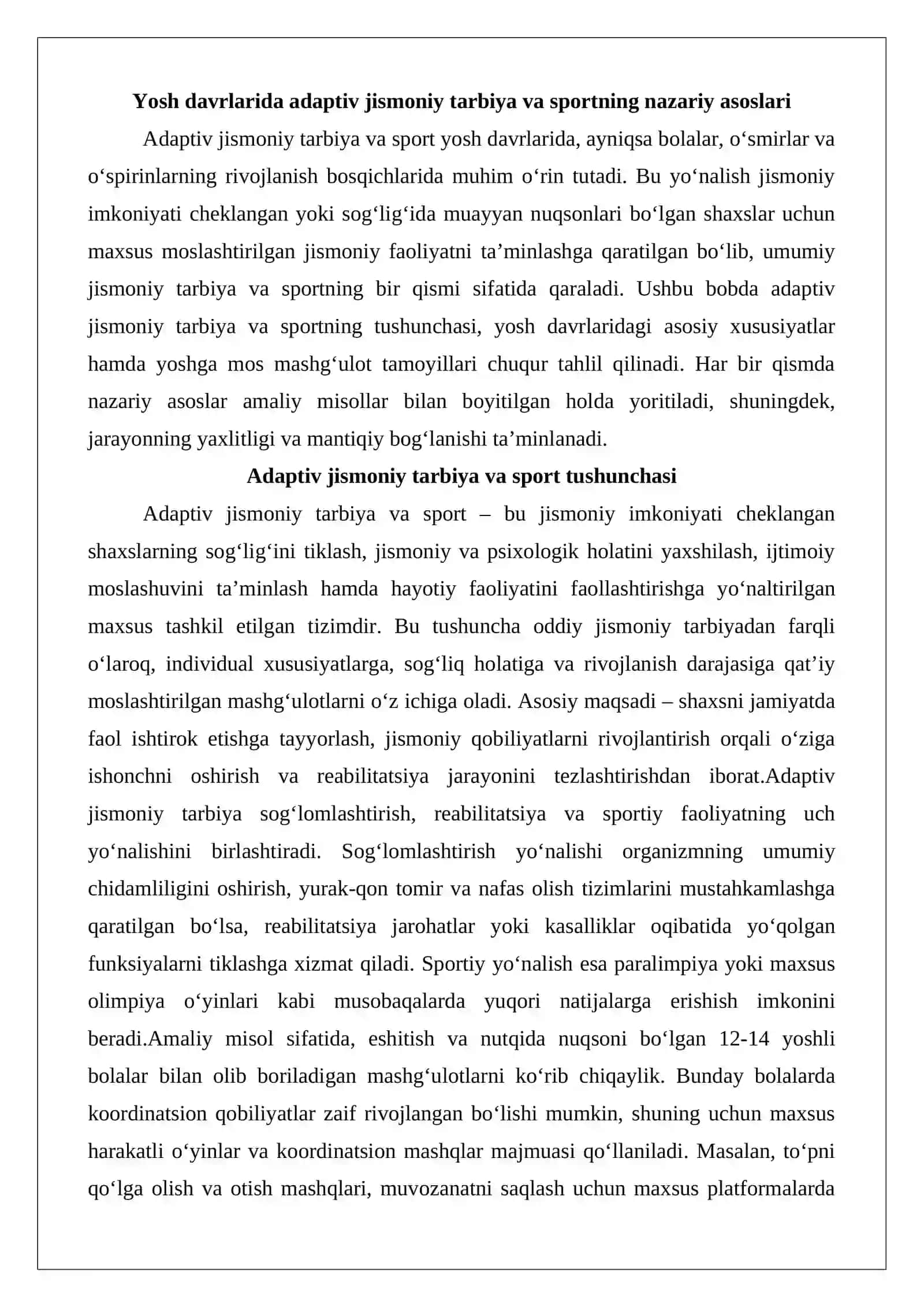 Adaptiv jismoniy tarbiya va sportning nazariy asoslari 3