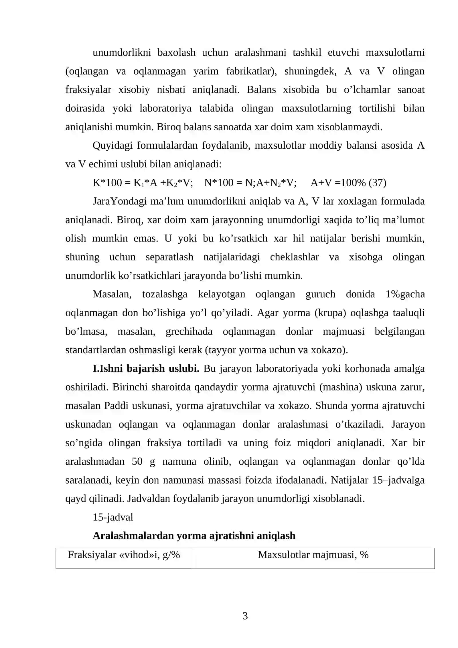 Yorma ajratuvchi uskunalar 3