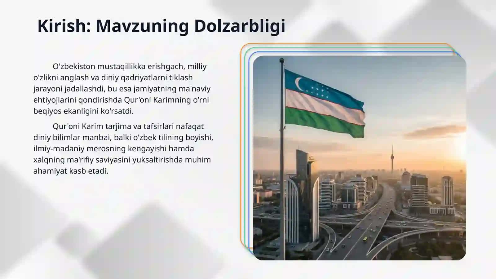 Mustaqillik yillarida Quronning oʻzbek tiliga tarjima qilinishi va tafsivlari. 3