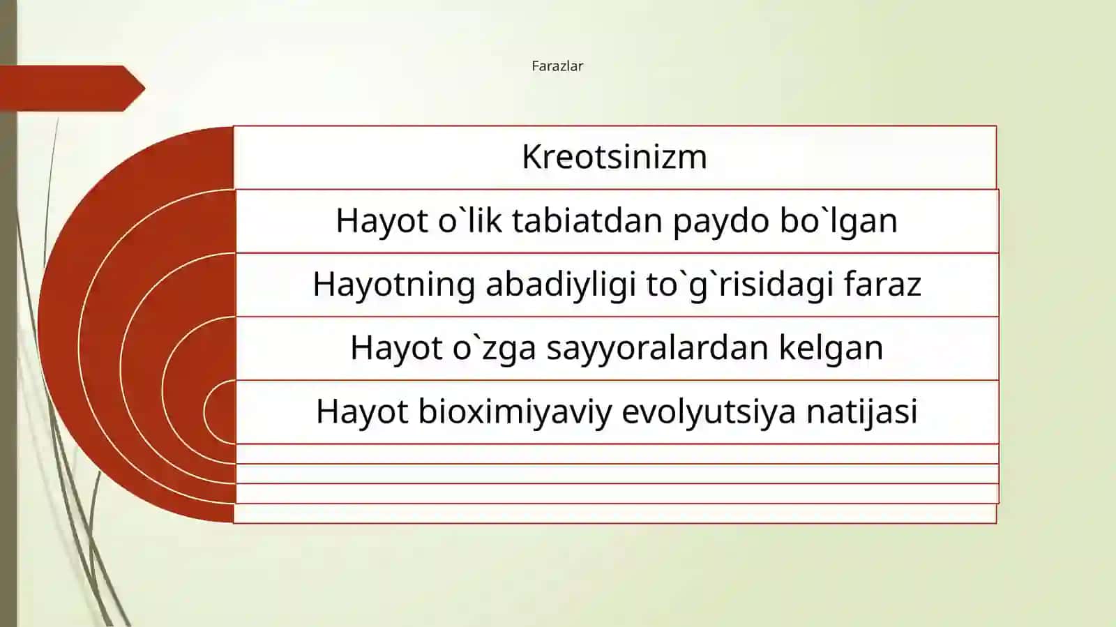 Yerda  hayotning  paydo  bo`lishi 3