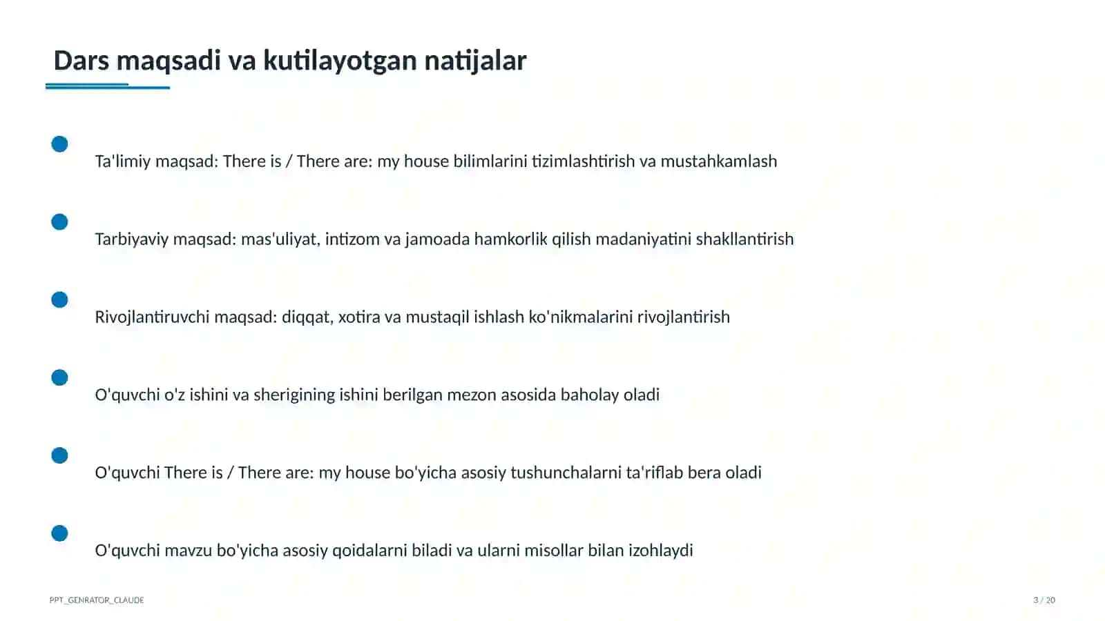 There is / There are: my house (4-sinf) 3