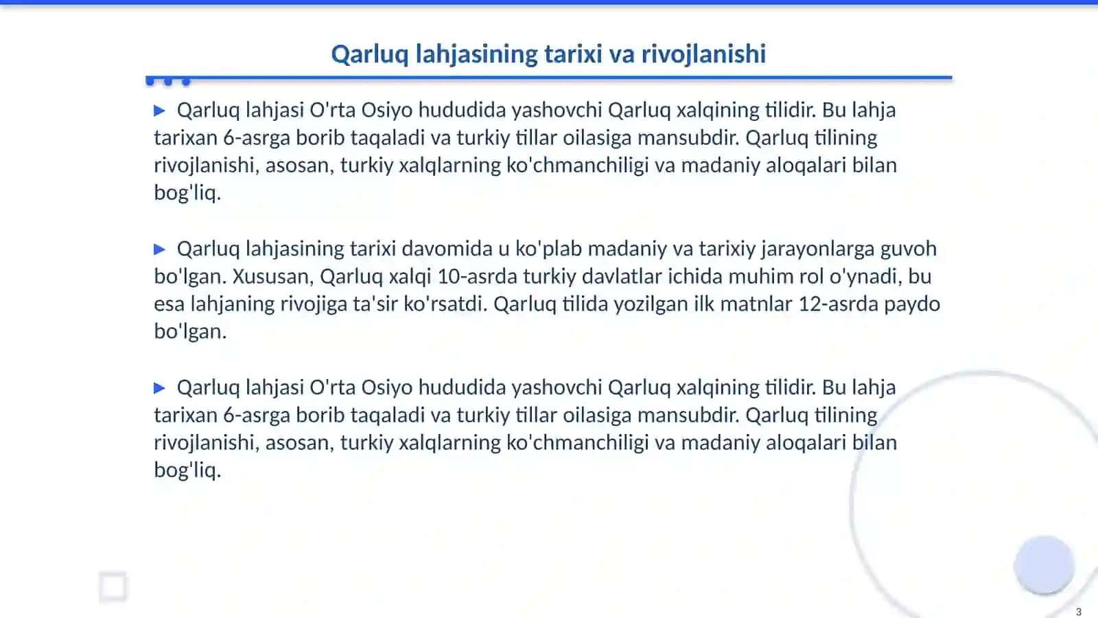 Qarluq lahjasidagi matnlar tahlili 3
