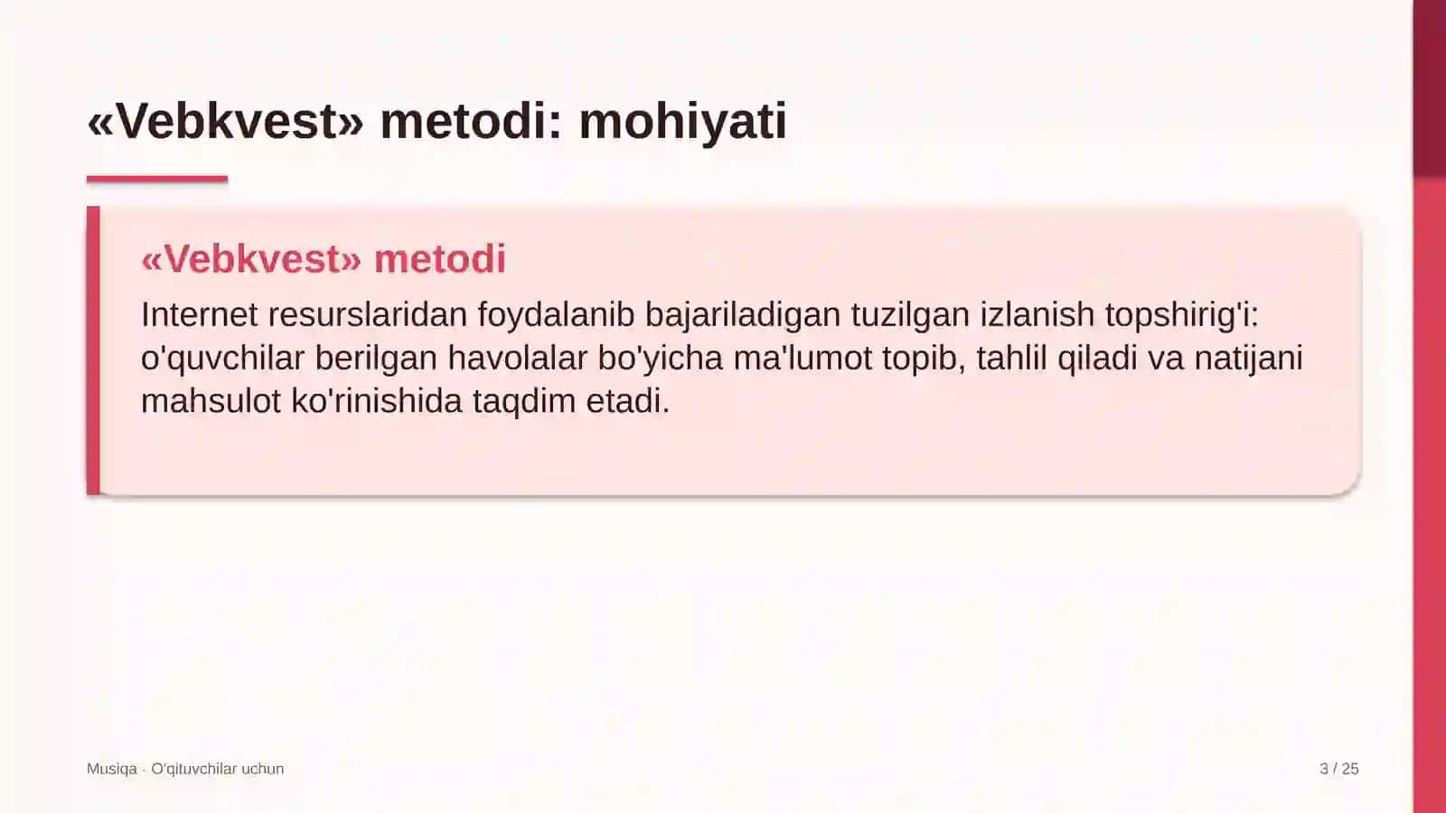 musiqa darslarida vebkvest metodidan foydalanish 6227 3