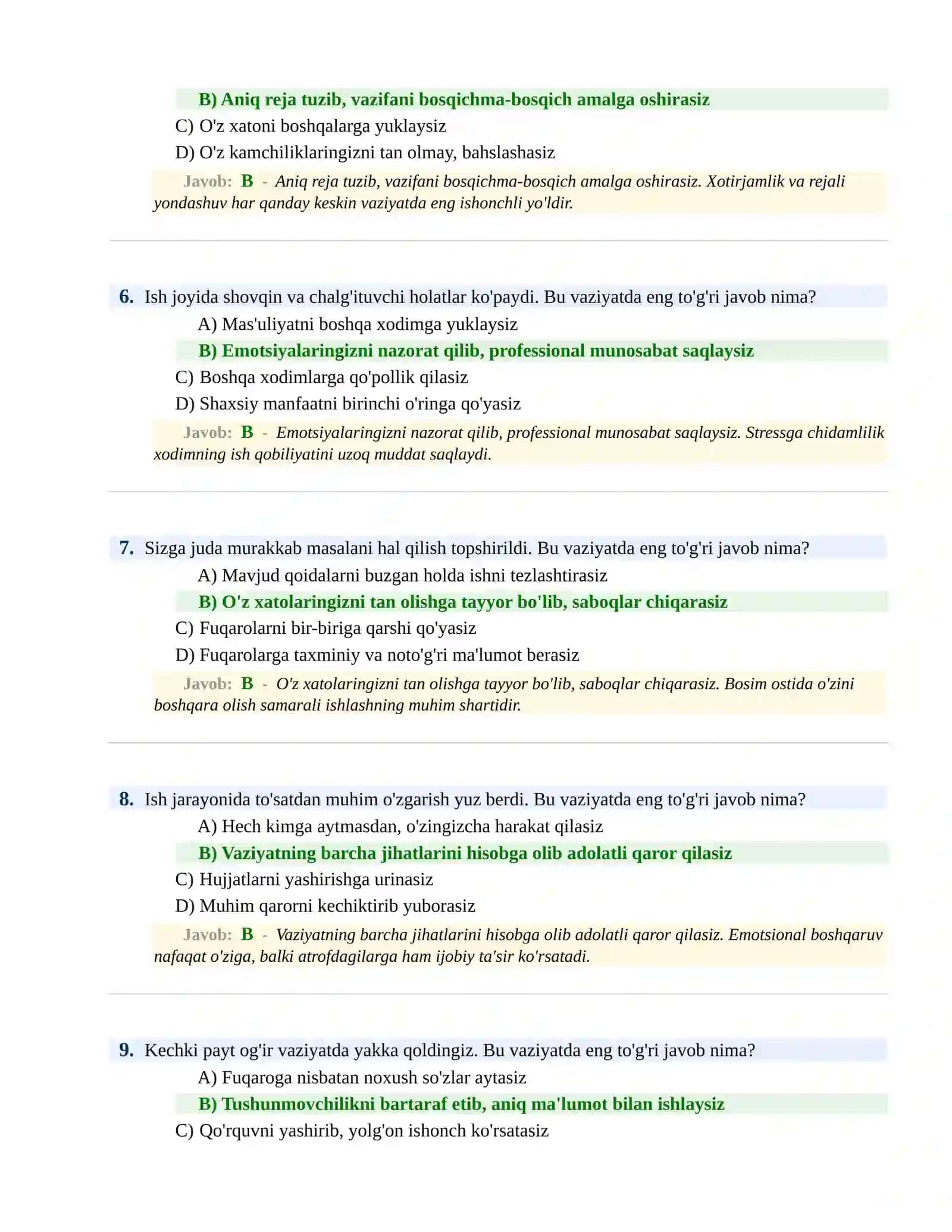 BOJXONA XIZMATIGA ISHGA KIRISH PSIXOLOGIK SINOV Testlari 3