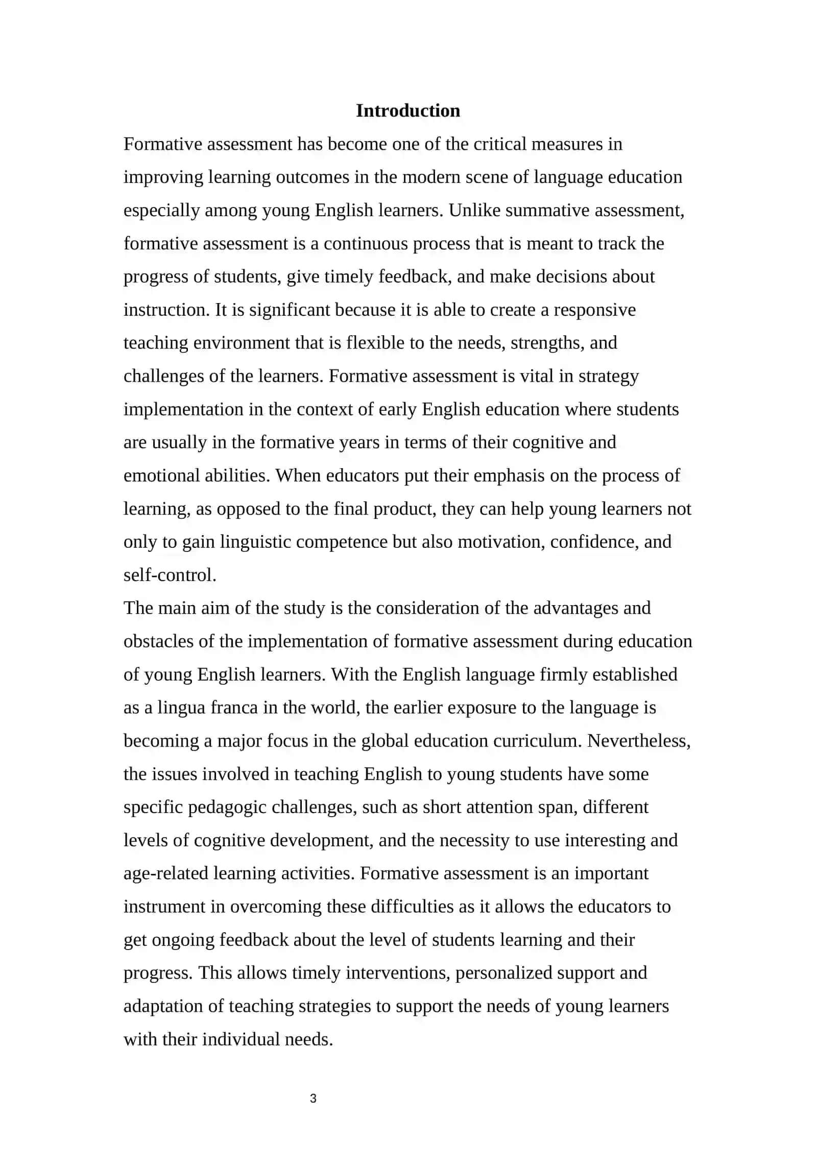 Formative assessment 3