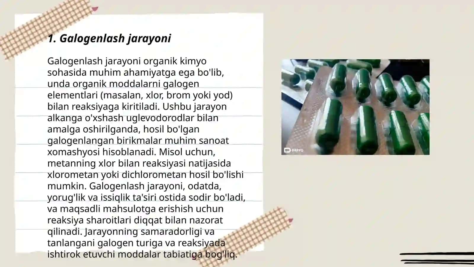 Galogenlash asosida olinadigan dori preparatlari 3