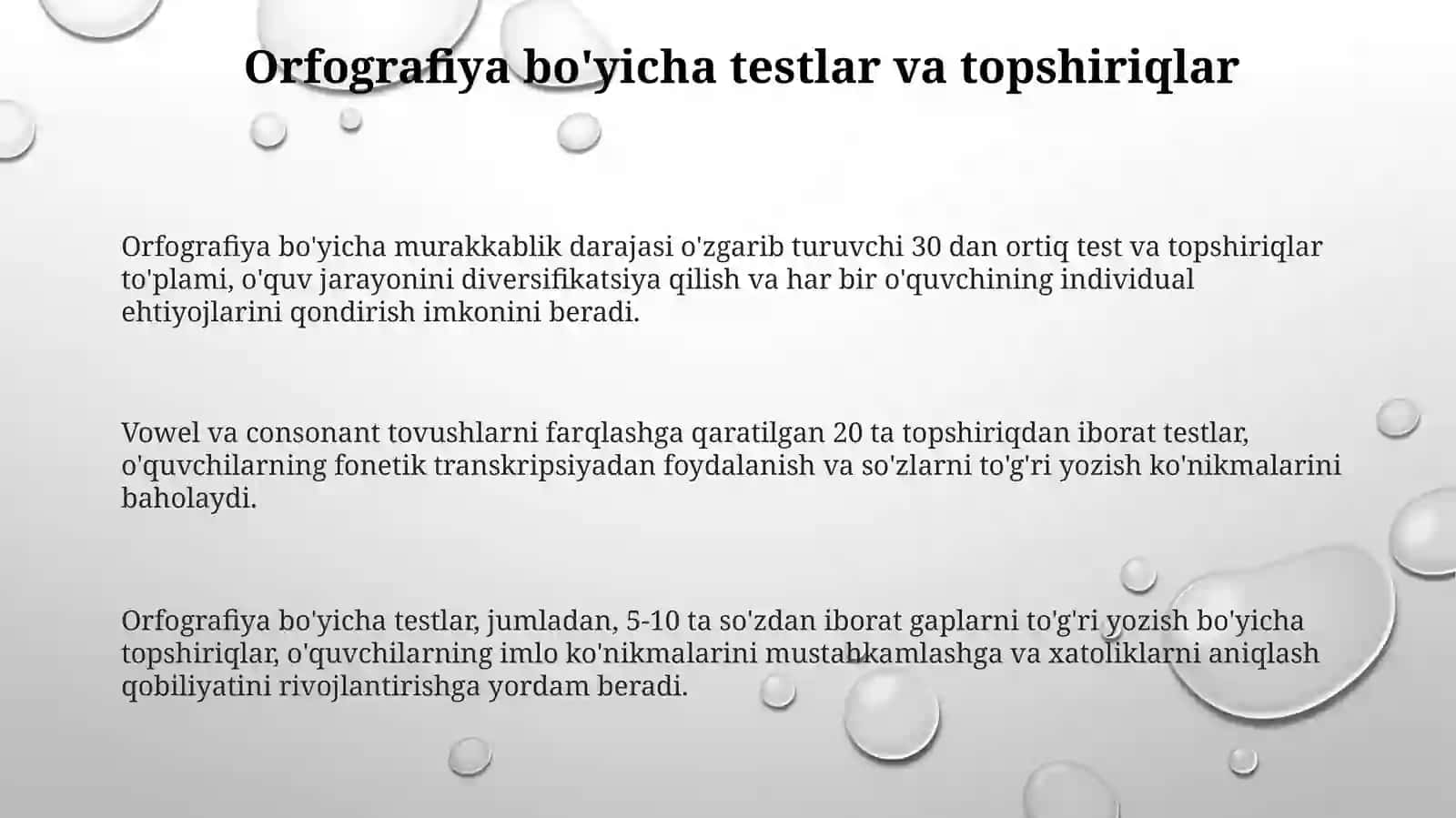 Orfografik Mashqlar 3