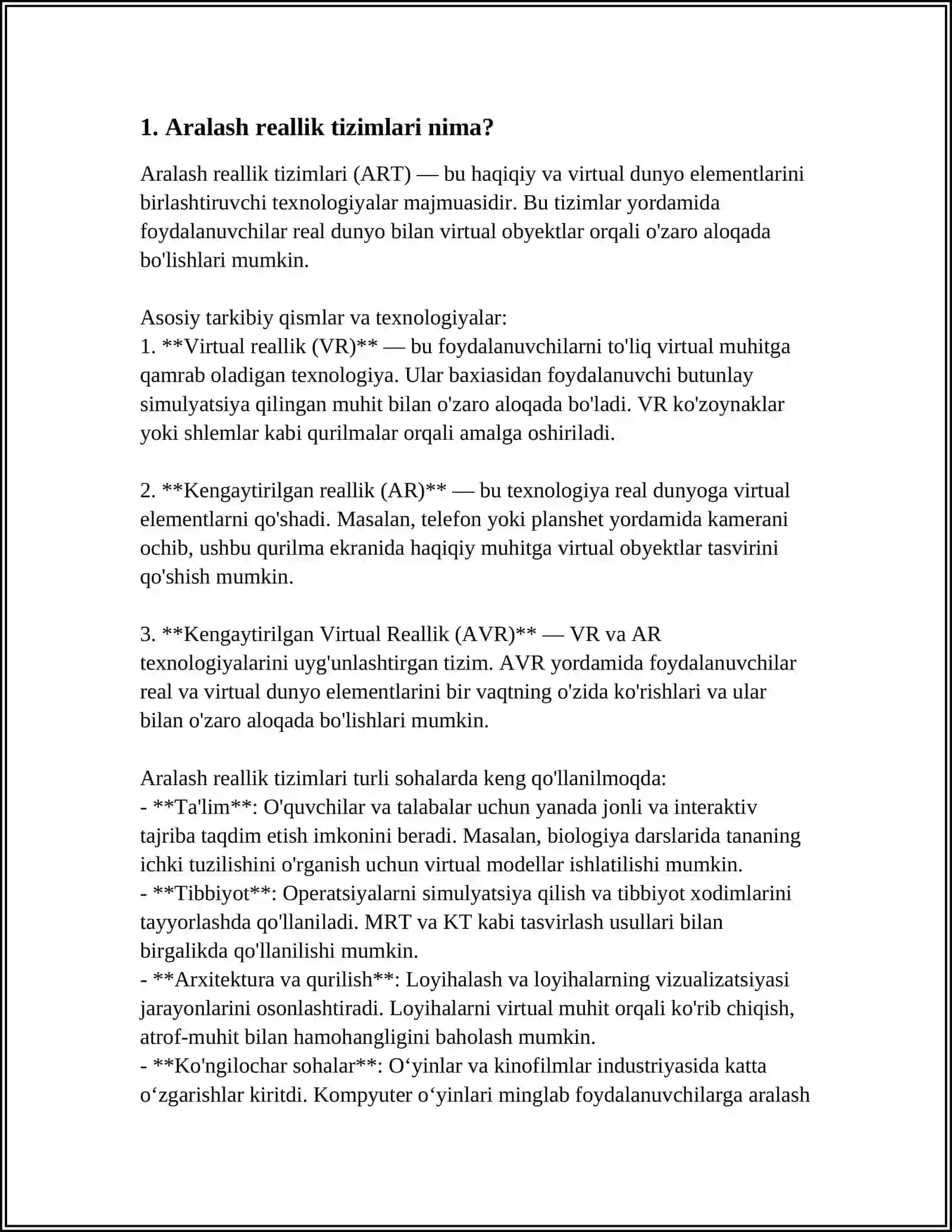 TA'LIM TIZIMIDA ARALASH REALLIK TIZIMLARIDAN FOYDALANISH 3