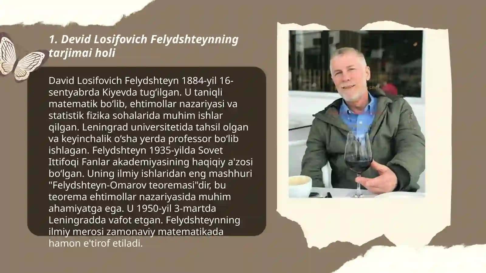 Devid Losifovich Felydshteynning tarjimai holi 3